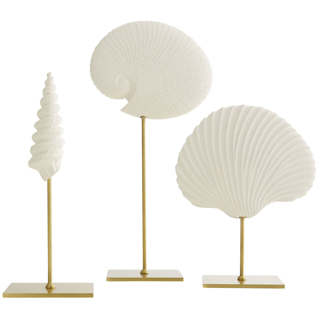 Arteriors Shell Sculptures, 3-Piece Set