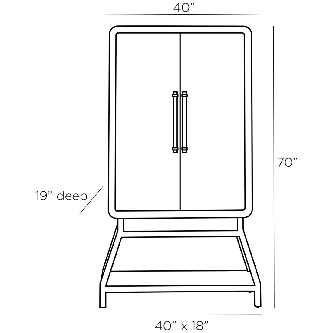 Arteriors Cantu Cocktail Cabinet