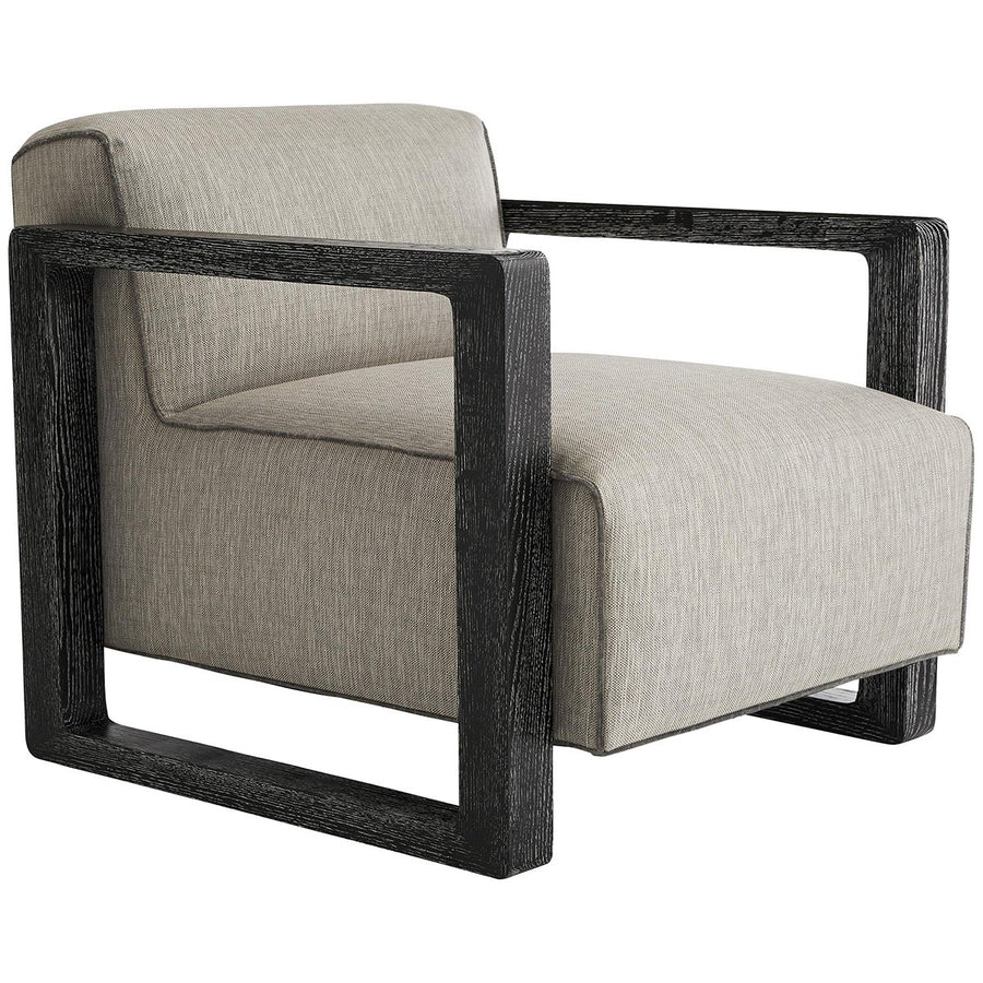 Arteriors Duran Tweed Chair - Fossil/Black Cerused