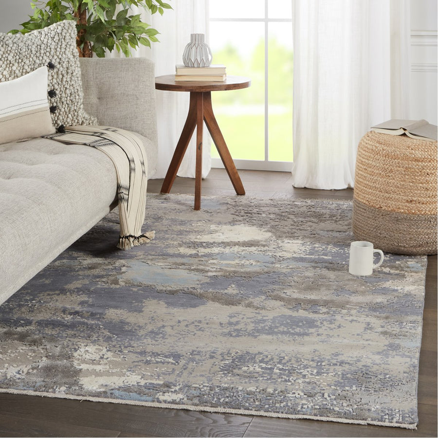 Jaipur Delmara Adriatic Abstract Gray Light Blue DLM01 Rug