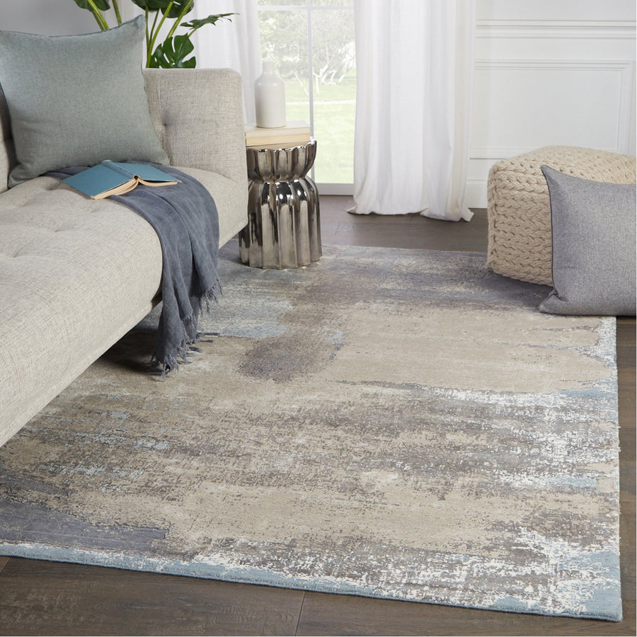 Jaipur Delmara Ionian Abstract Gray Blue DLM03 Rug