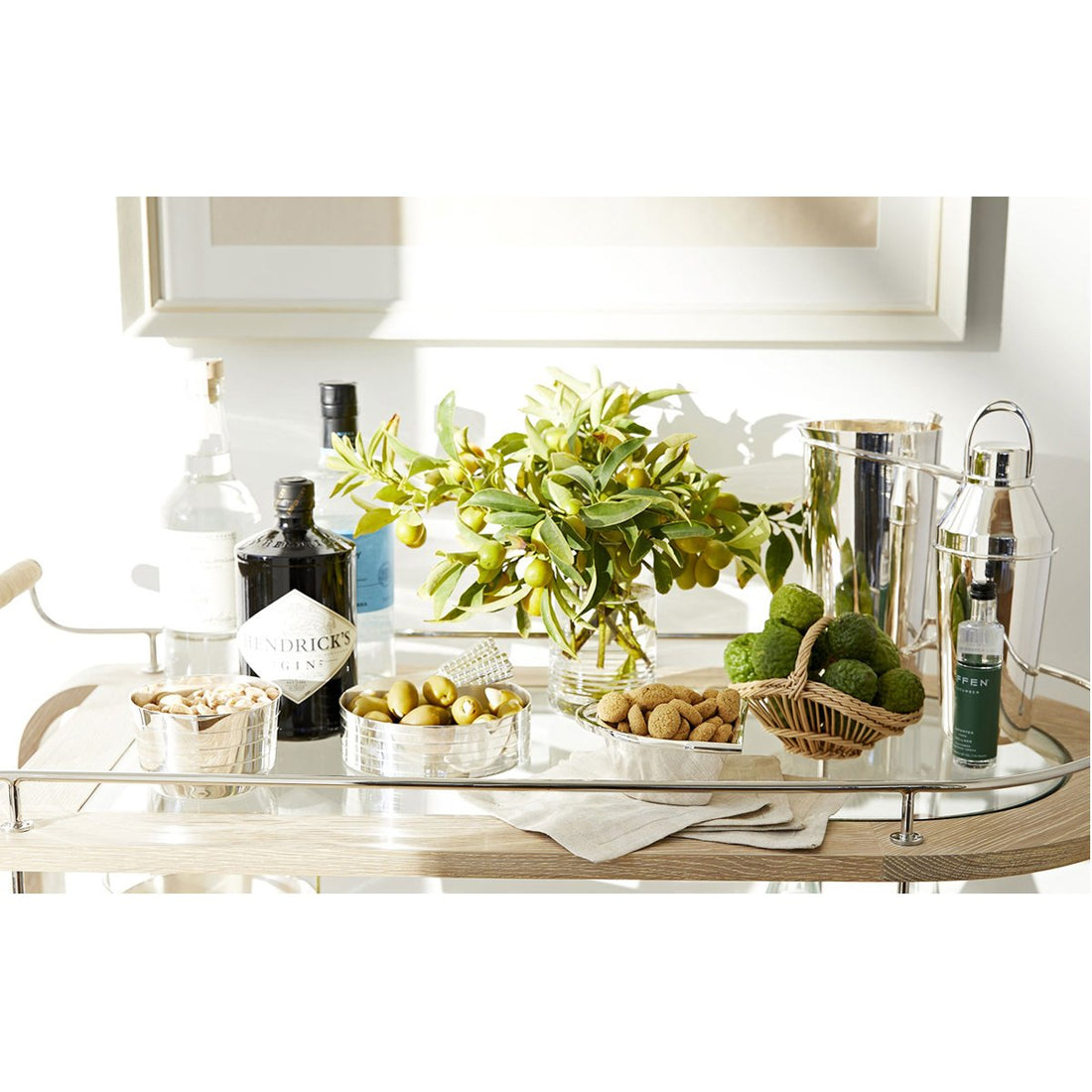 Arteriors The Beth Webb Brays Bar Cart