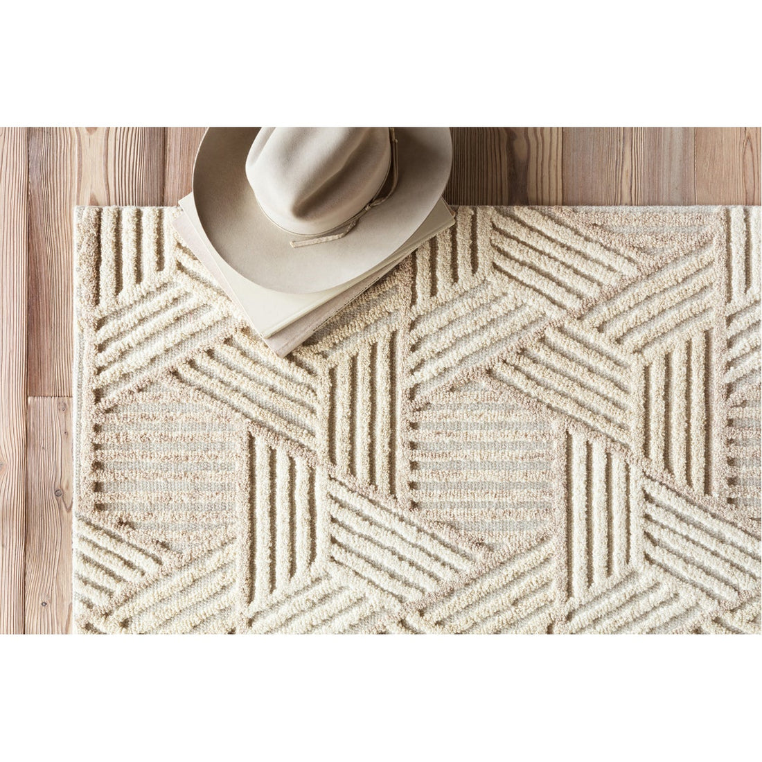 Loloi Ehren EHR-04 Oatmeal Ivory Hand Tufted Rug