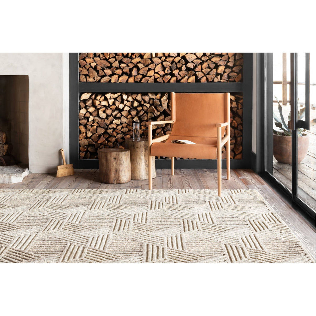 Loloi Ehren EHR-04 Oatmeal Ivory Hand Tufted Rug