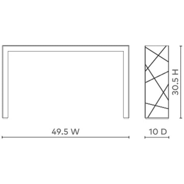 Villa & House Elgin Console Table - White