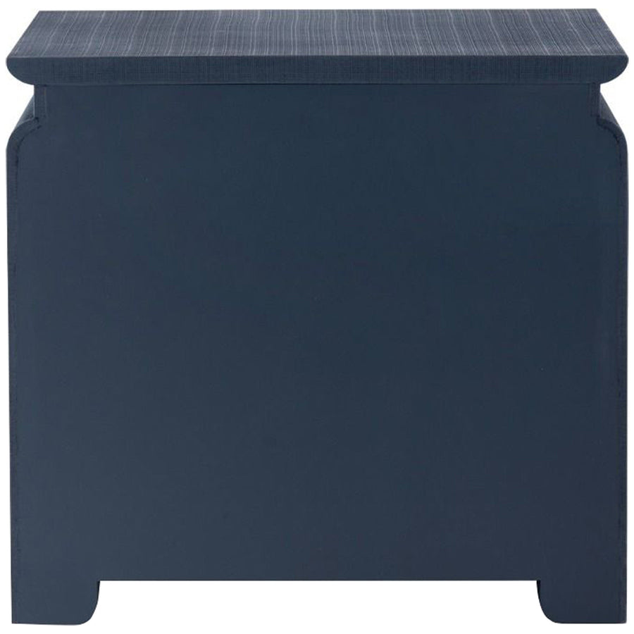 Villa & House Elina 3-Drawer Navy Side Table with Raquel Pull