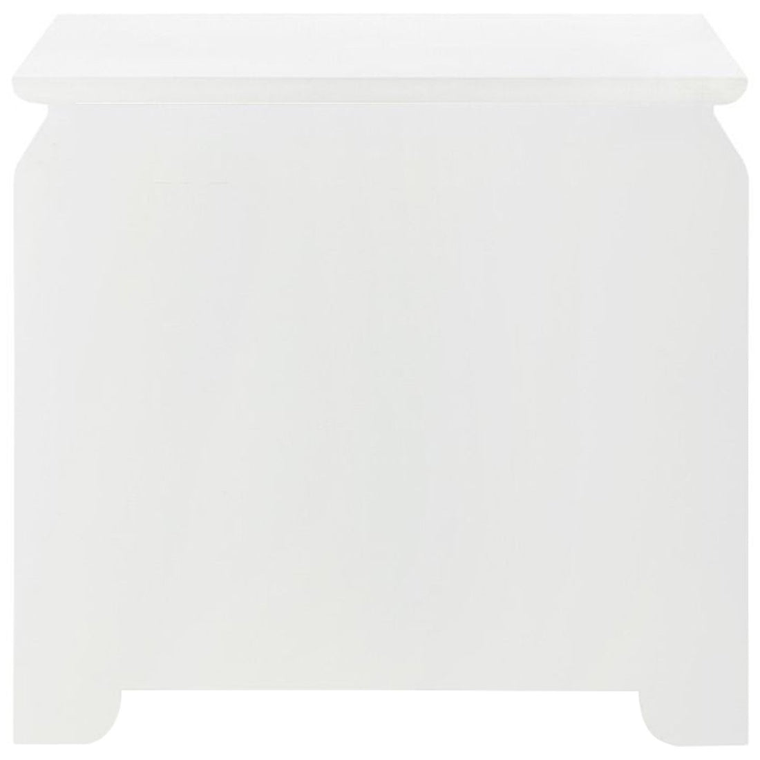 Villa & House Elina 3-Drawer Side Table, White in Santino Pull