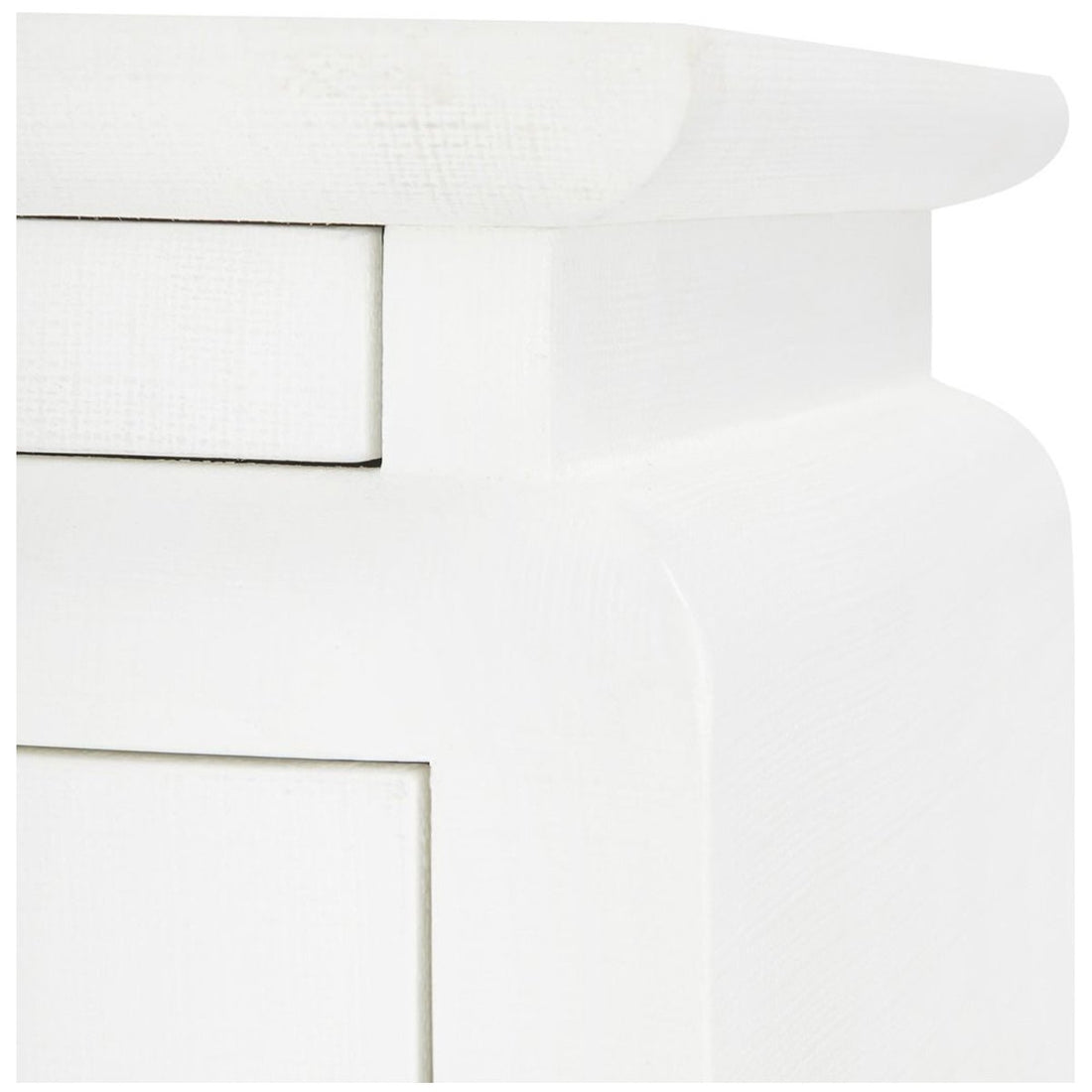 Villa & House Elina 3-Drawer Side Table, White in Kelley Pull