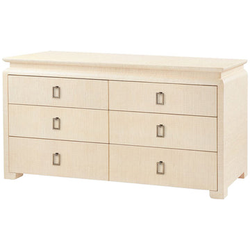 Villa & House Elina Extra Large 6-Drawer Natural Dresser with Raquel Pull