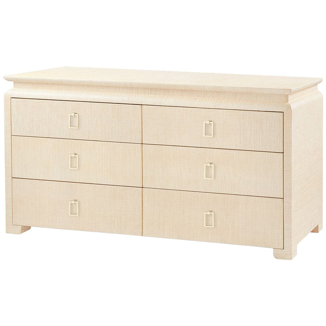 Villa & House Elina Extra Large 6-Drawer Natural Dresser with Raquel Pull