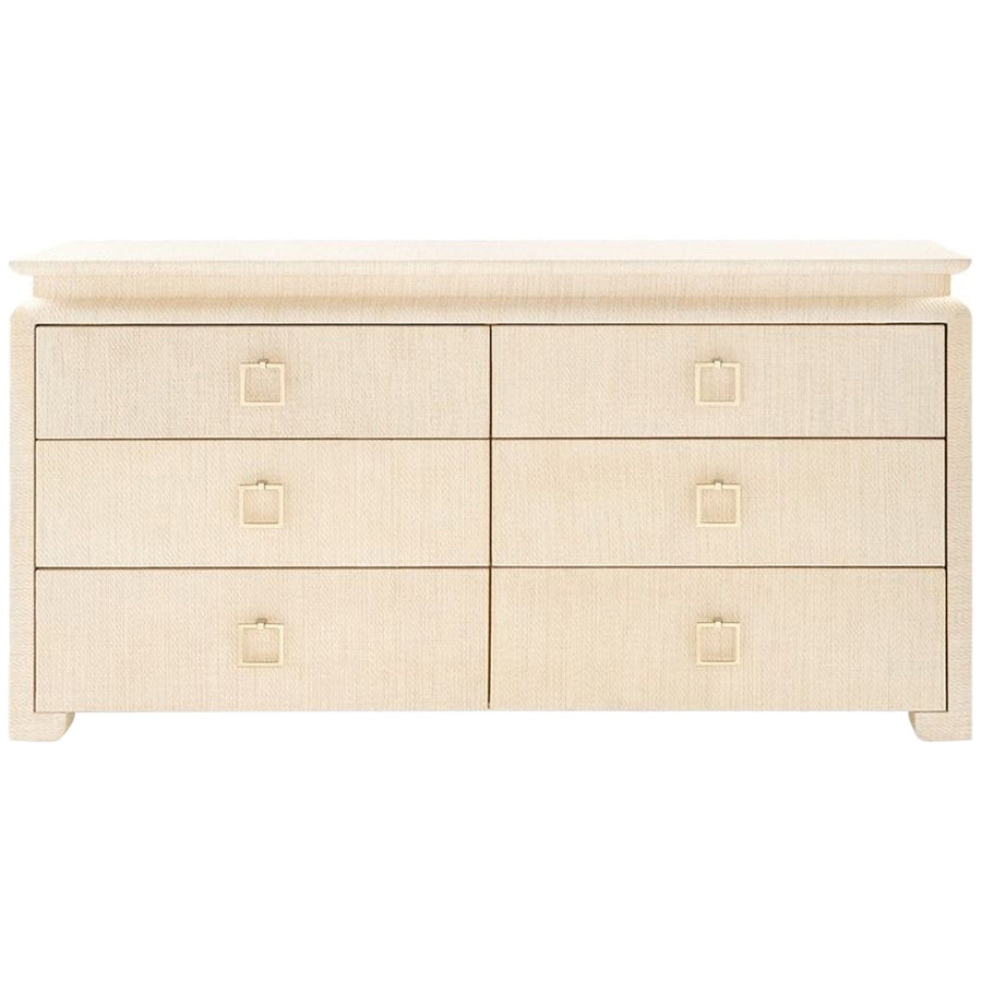 Villa & House Elina Extra Large 6-Drawer Natural Dresser with Santino Pull