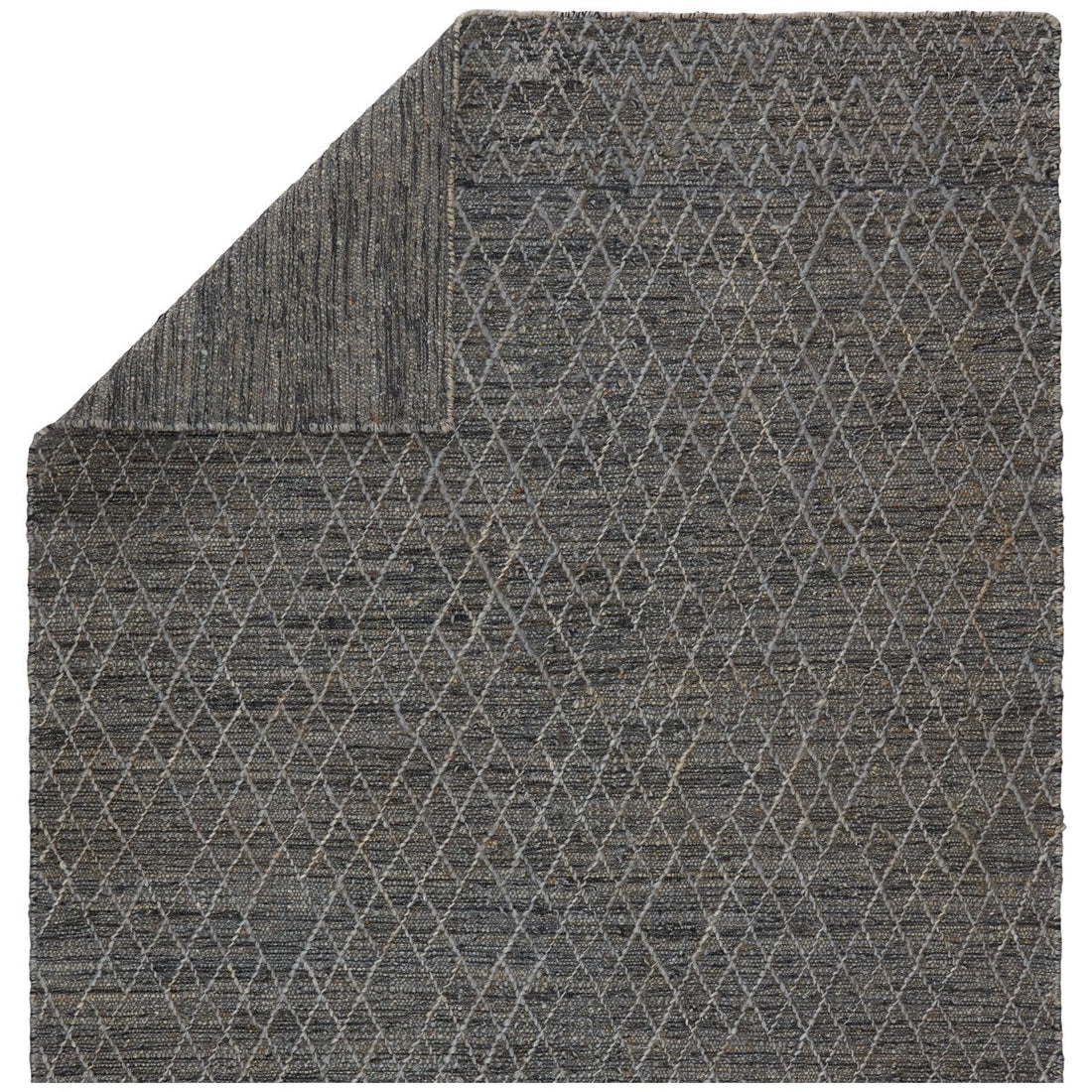 Jaipur Emblem Morse Trellis Geometric Gray Dark Blue EMB03 Rug