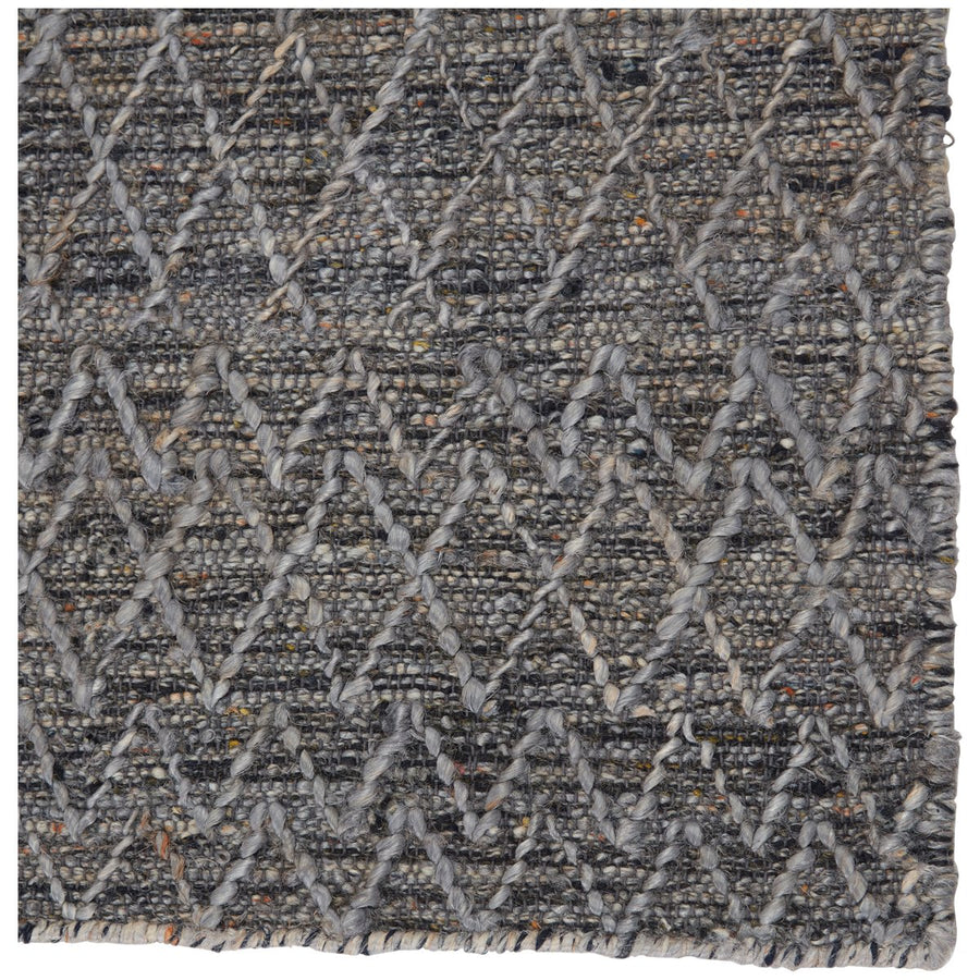 Jaipur Emblem Morse Trellis Geometric Gray Dark Blue EMB03 Rug