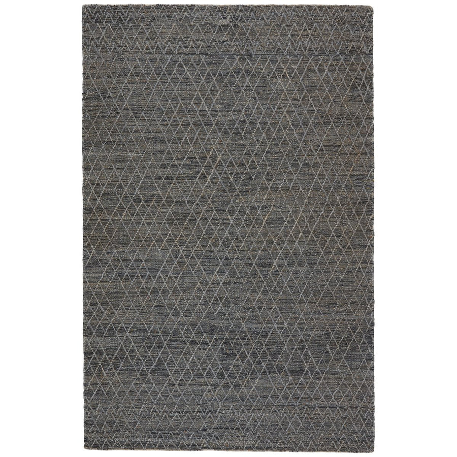 Jaipur Emblem Morse Trellis Geometric Gray Dark Blue EMB03 Rug