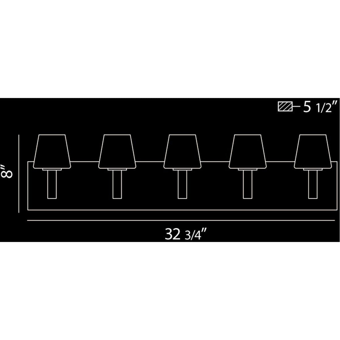 Eurofase DESIGNWL2017 Anglo 5-Light Bathbar Sconce