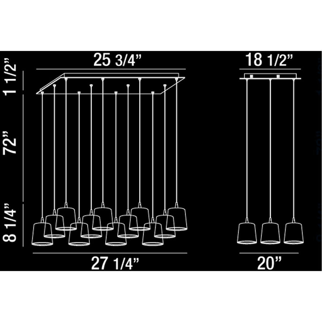 Eurofase DESIGNWL2017 Borto 12-Light Led Chandelier