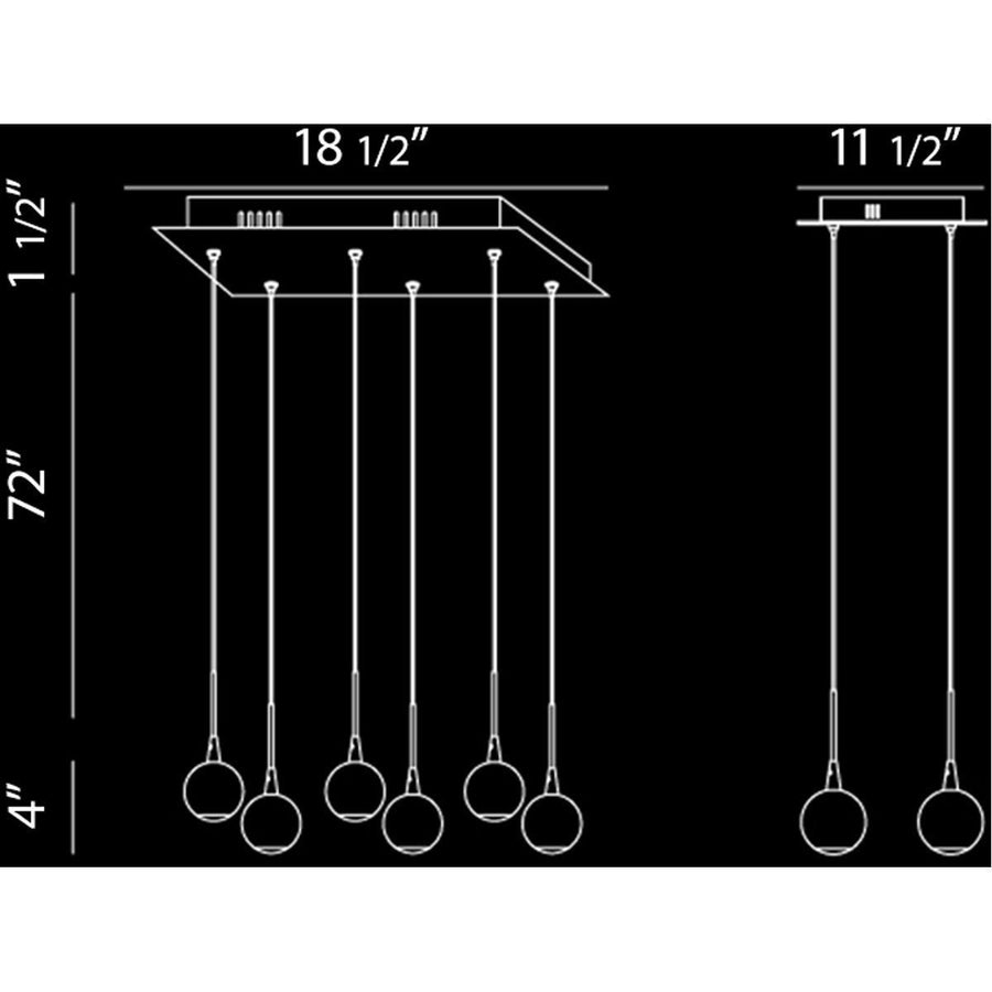 Eurofase DESIGNWL2017 Patruno 6-Light Led Chandelier