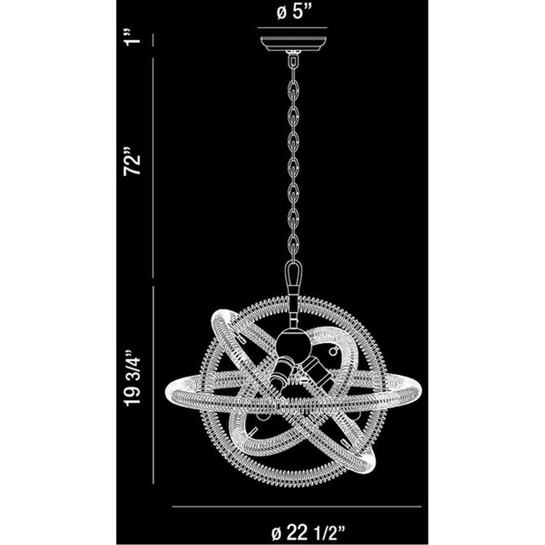 Eurofase DESIGNWL2017 Orbita 3-Light Chandelier