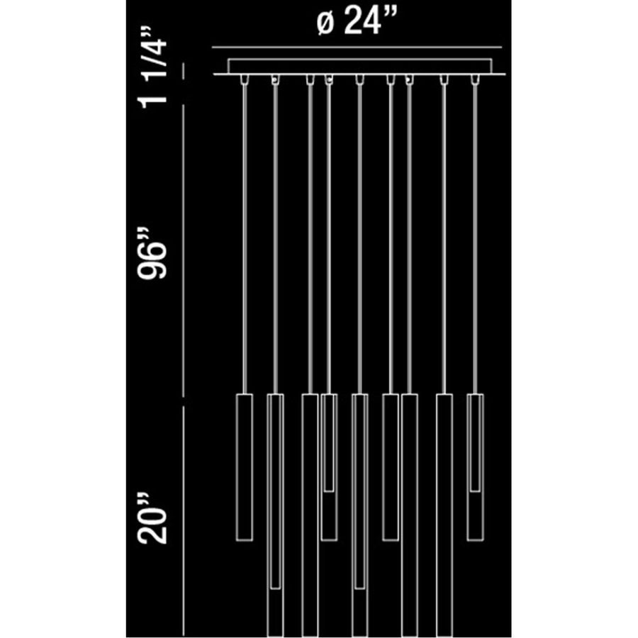 Eurofase DESIGNWL2017 Santana 18-Light Led Chandelier