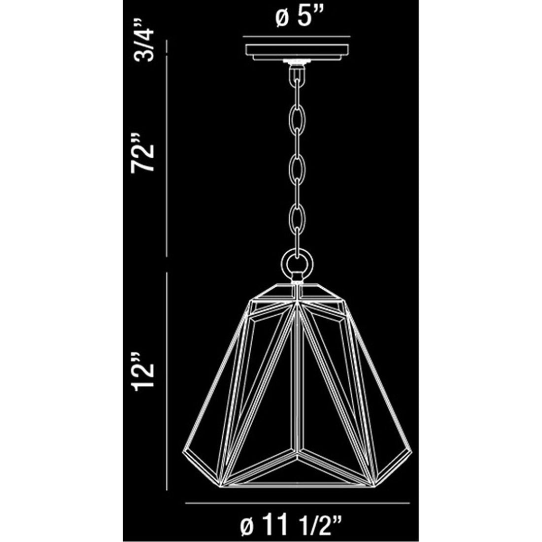 Eurofase DESIGNWL2017 Glacier 1-Light Lantern