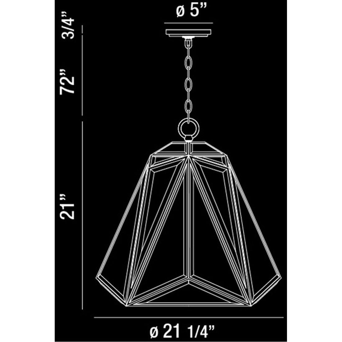 Eurofase DESIGNWL2017 Glacier 5-Light Lantern