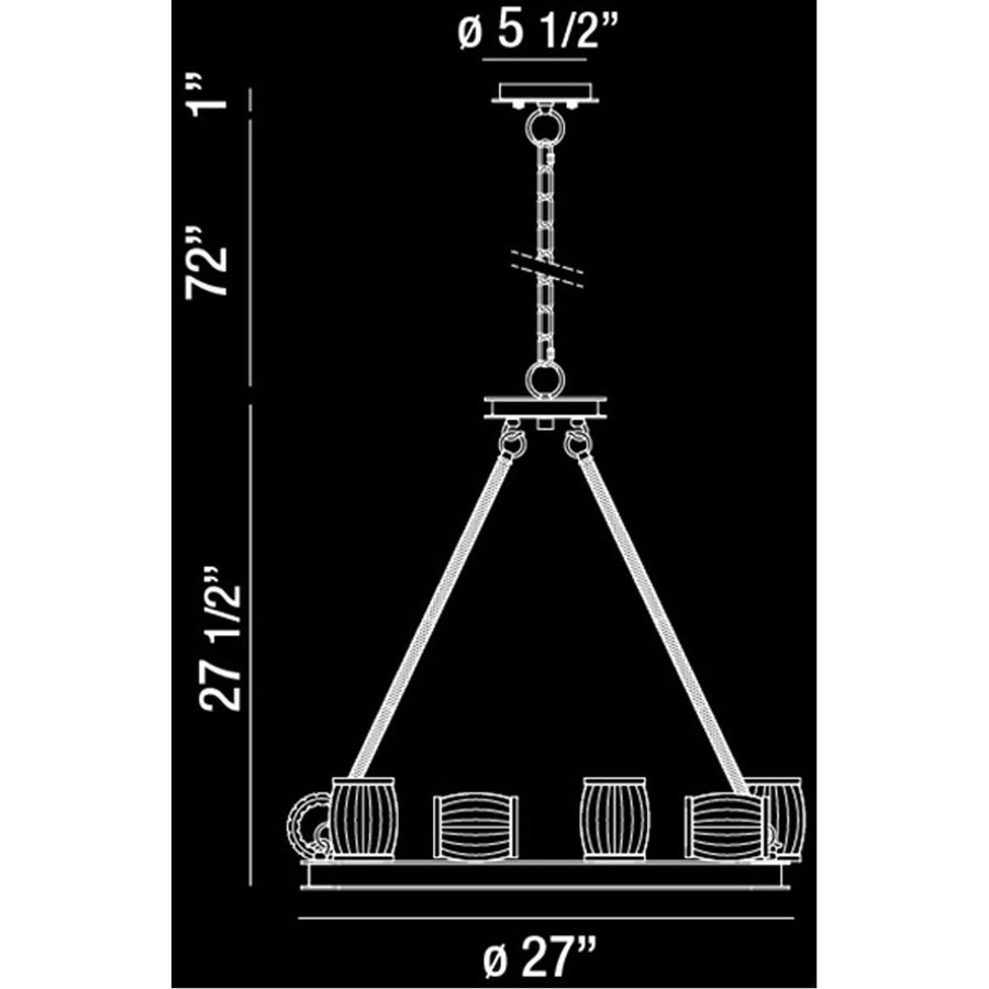 Eurofase DESIGNWL2017 Barile 10-Light Chandelier