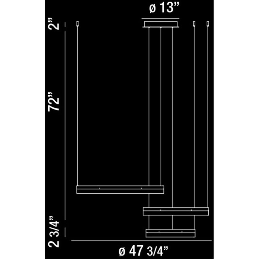 Eurofase DESIGNWL2017 Minuta Three-Tier Led Chandelier