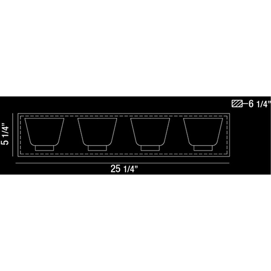 Eurofase DESIGNWL2017 Trent 4-Light Led Bathbar Sconce