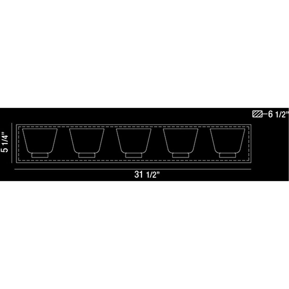 Eurofase DESIGNWL2017 Trent 5-Light Led Bathbar Sconce