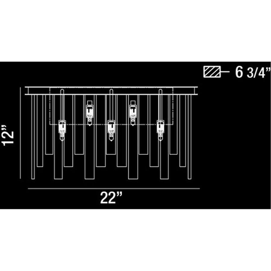 Eurofase DESIGNWL2017 Candice 5-Light Bathbar Sconce