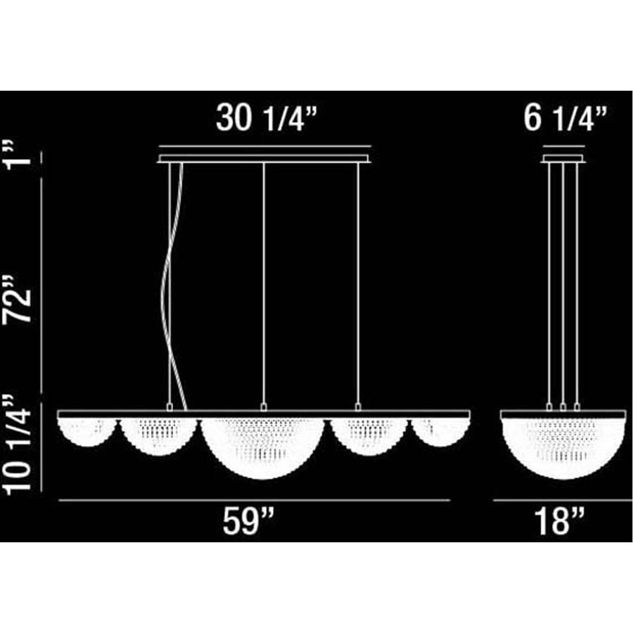 Eurofase DESIGNWL2017 Mondo 15-Light Linear Chandelier