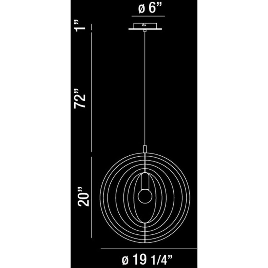 Eurofase DESIGNWL2017 Abruzzo 1-Light Pendant