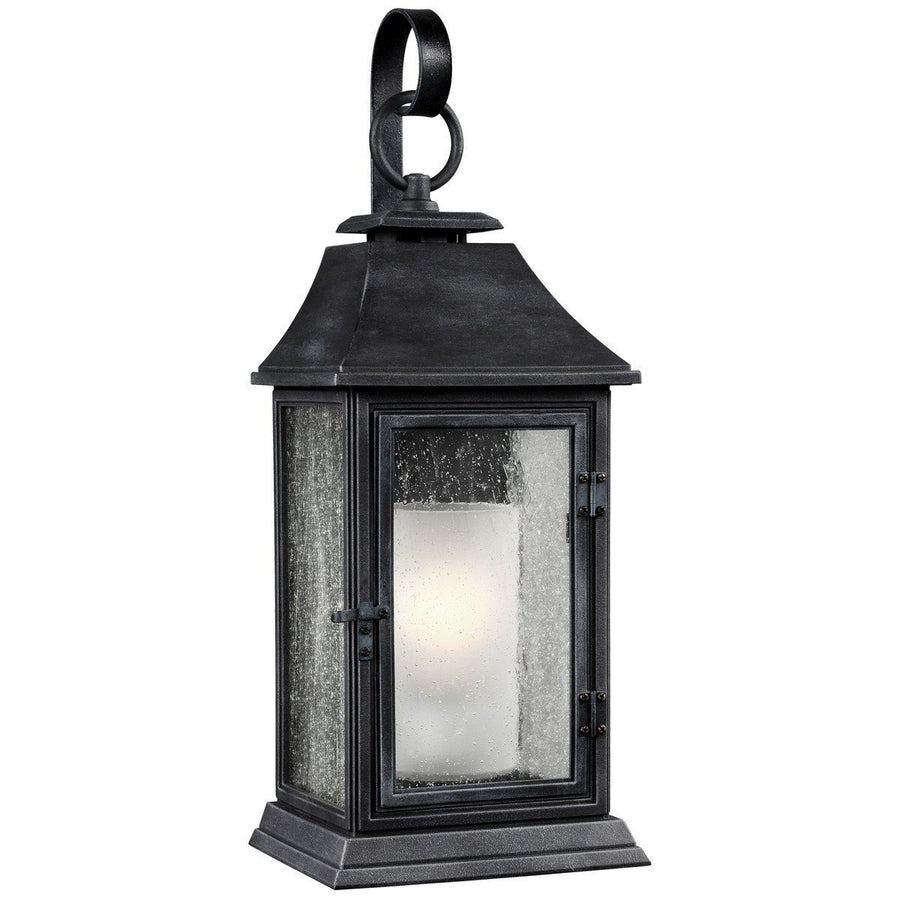 Feiss Shepherd 1 Light Clear Seeded Glass Outdoor Sconce