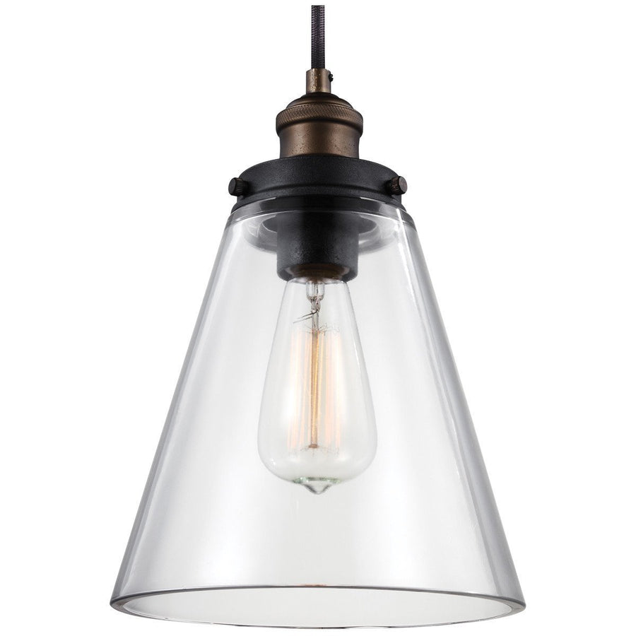 Feiss Baskin 1 Light Steel Pendant