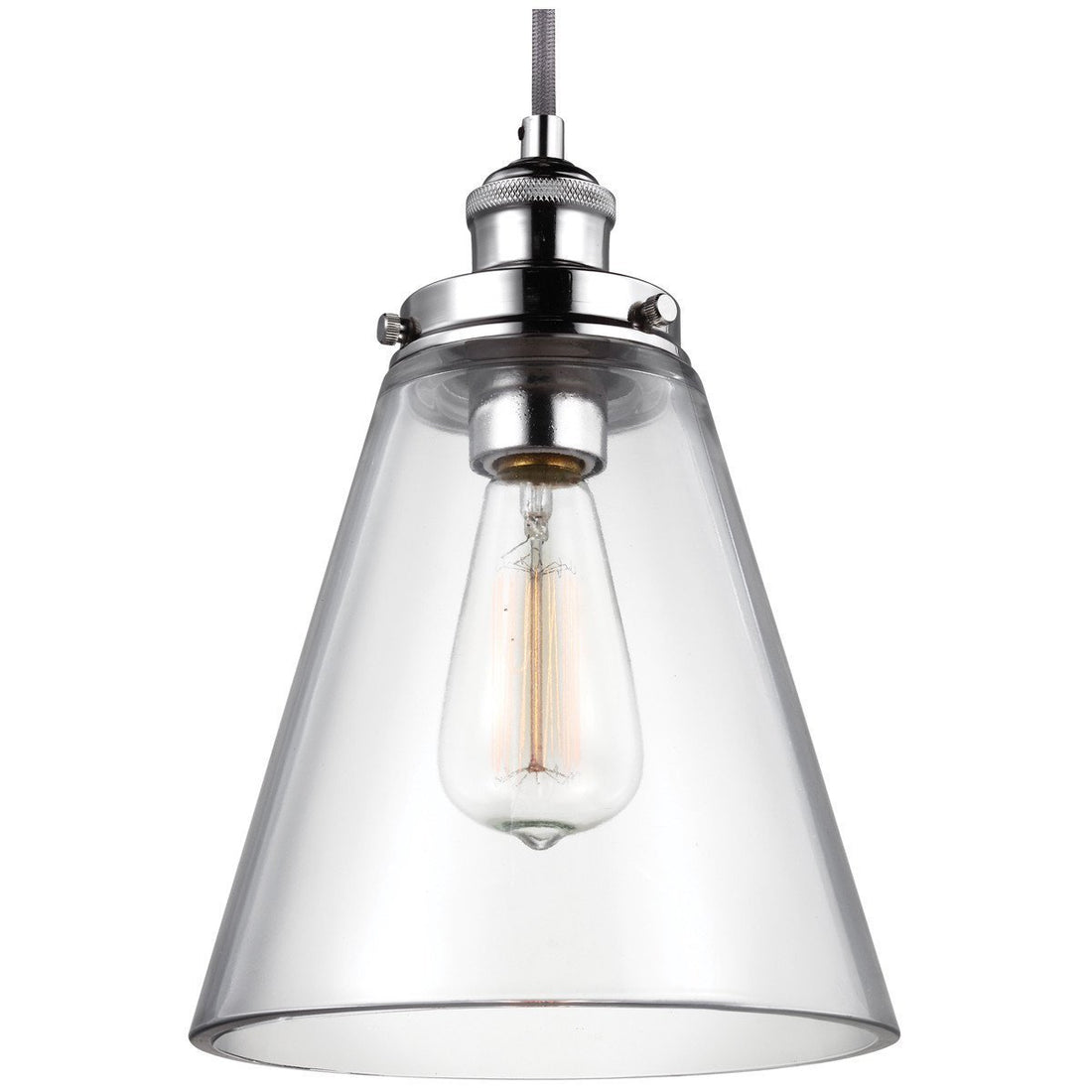 Feiss Baskin 1 Light Steel Pendant