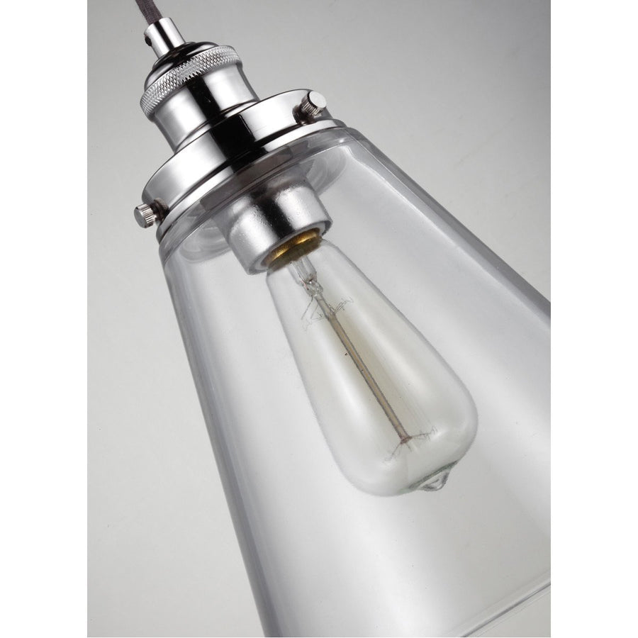 Feiss Baskin 1 Light Steel Pendant