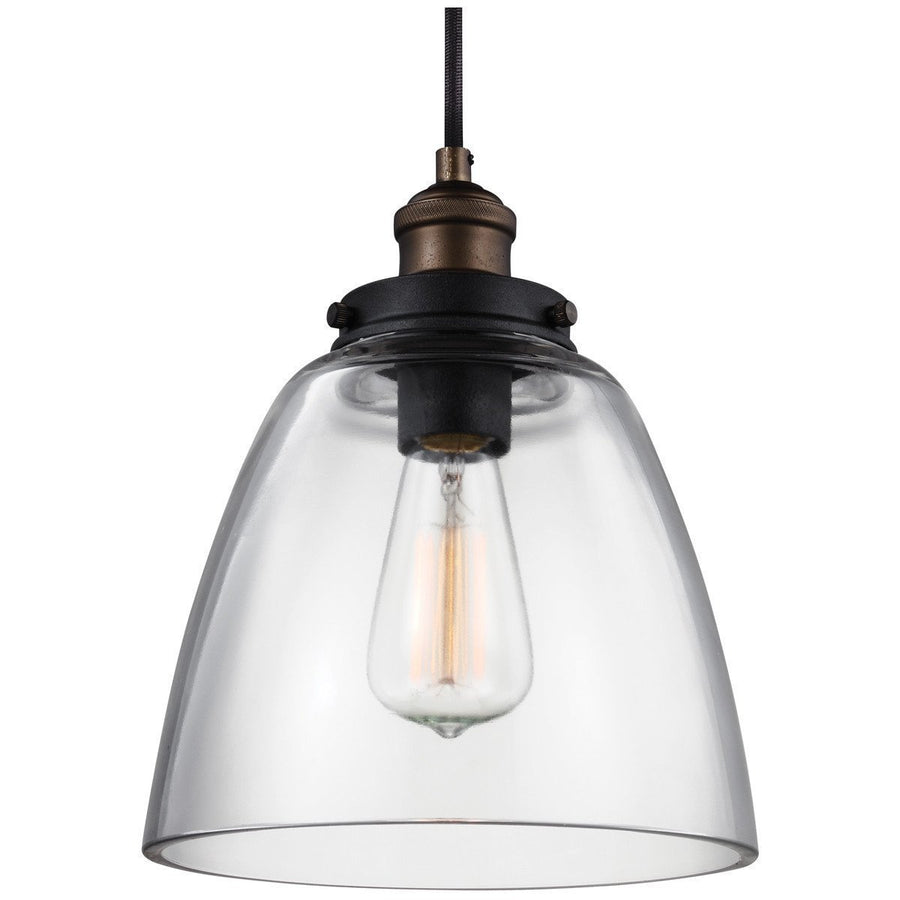 Feiss Baskin 1 Light Clear Glass Pendant