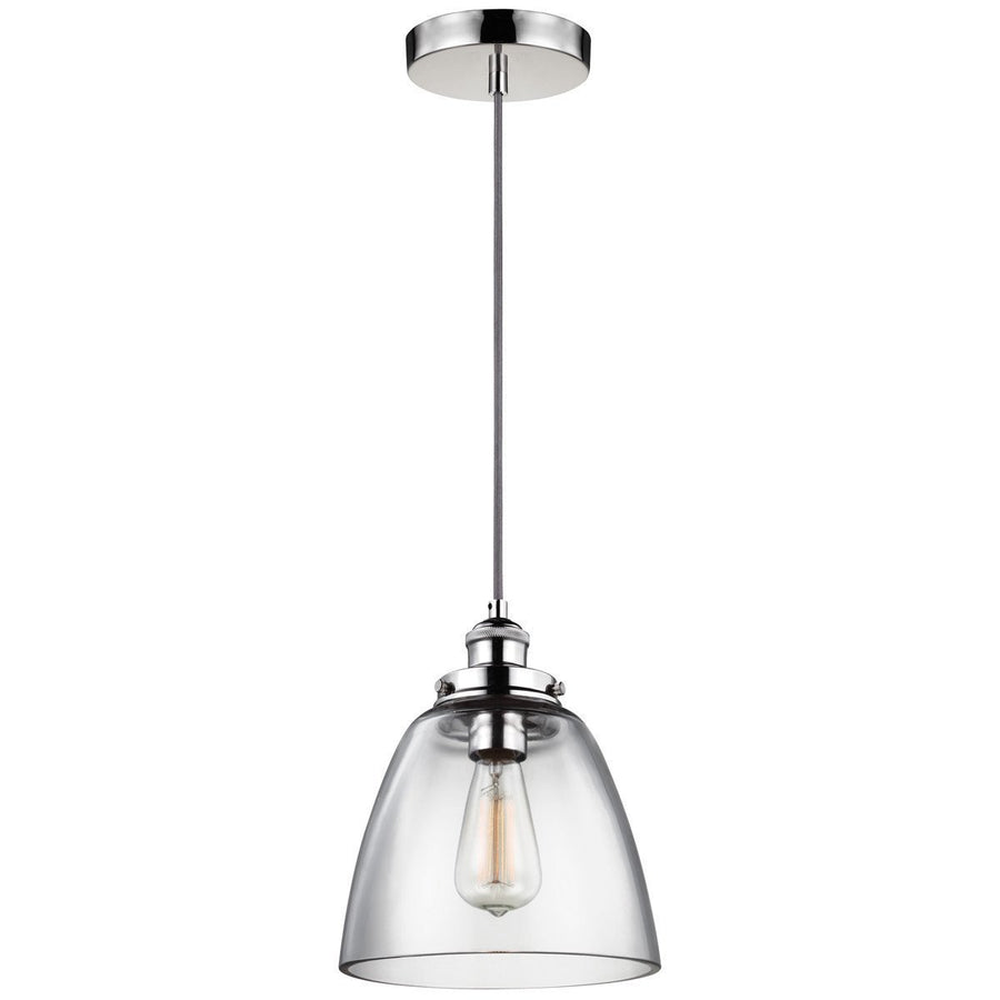 Feiss Baskin 1 Light Clear Glass Pendant