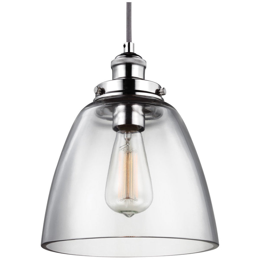 Feiss Baskin 1 Light Clear Glass Pendant