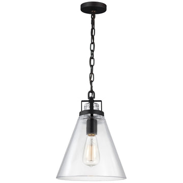 Feiss Frontage 1 Light Clear Glass Pendant