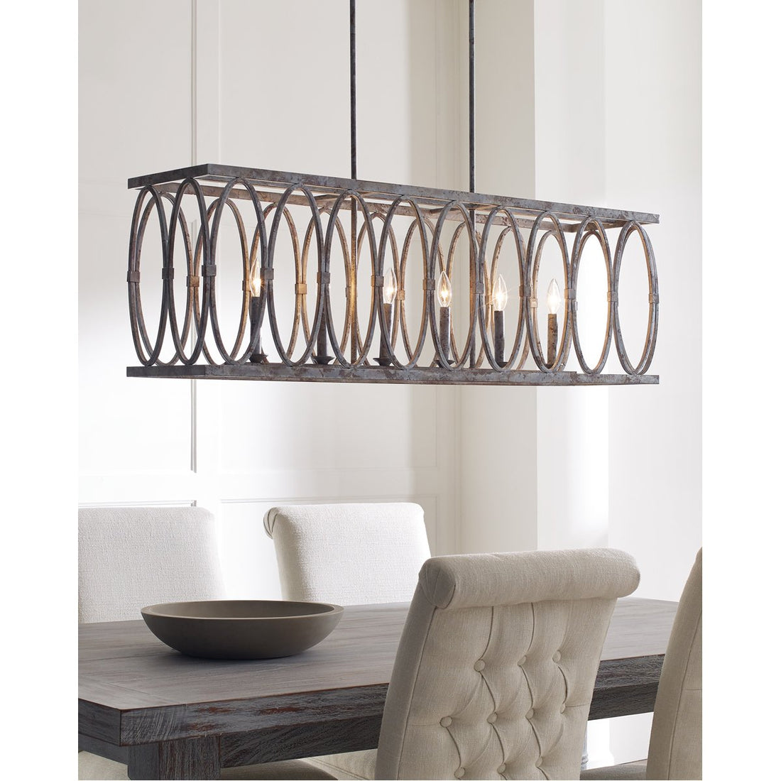 Feiss Patrice 6-Light Linear Chandelier