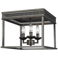 Feiss Woodruff 3-Light Flush Mount