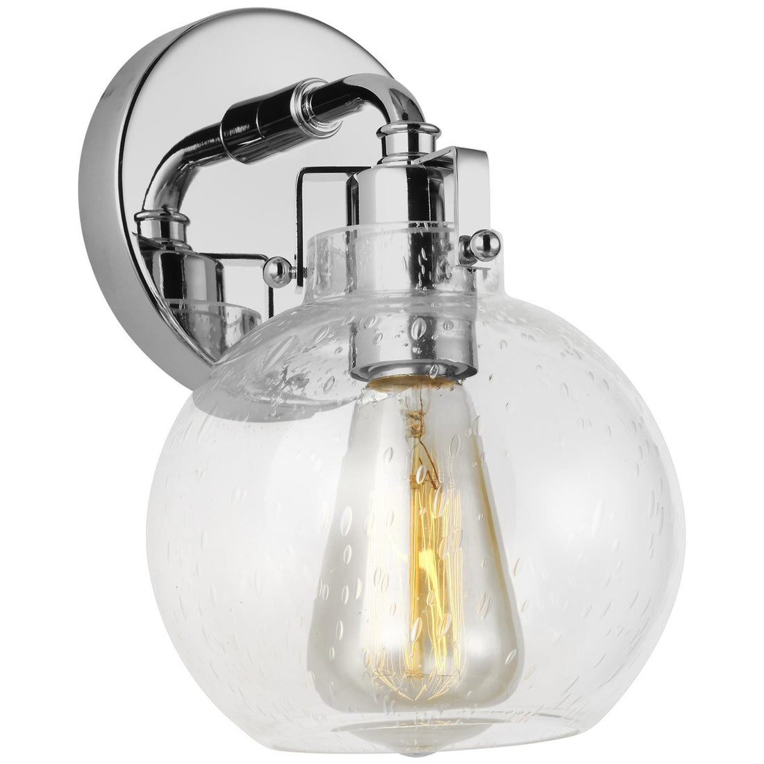 Feiss Clara 1-Light Clear Seeded Wall Sconce