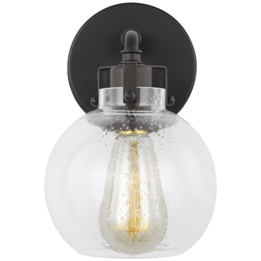 Feiss Clara 1-Light Clear Seeded Wall Sconce