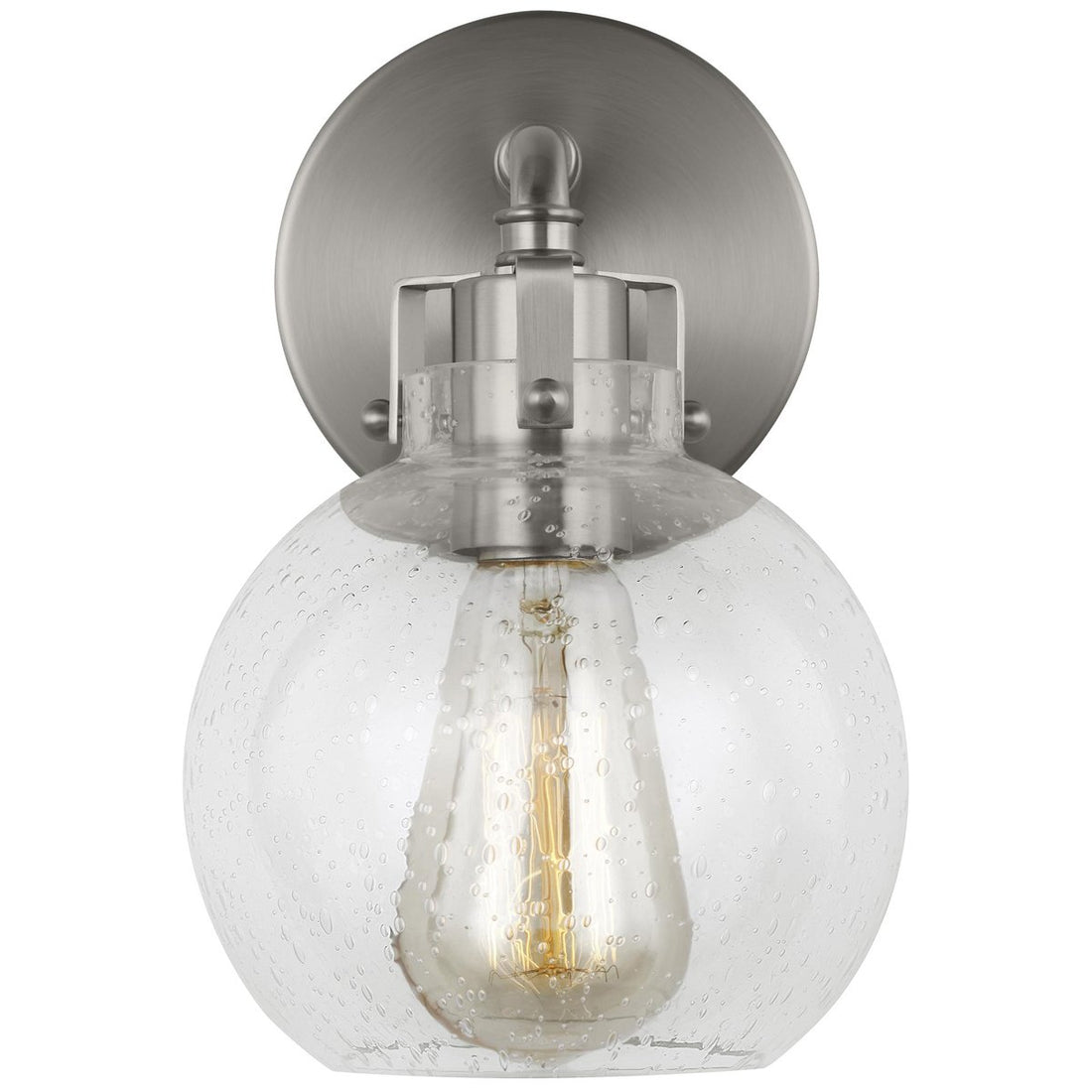 Feiss Clara 1-Light Clear Seeded Wall Sconce