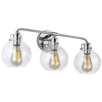 Feiss Clara 3-Light Clear Seeded Vanity