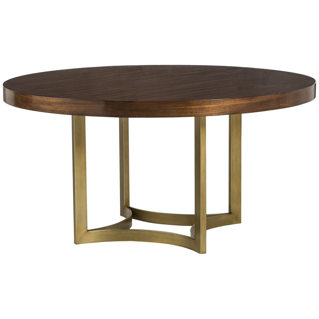 Sonder Living Ashton Round Dining Table in Gloss Walnut