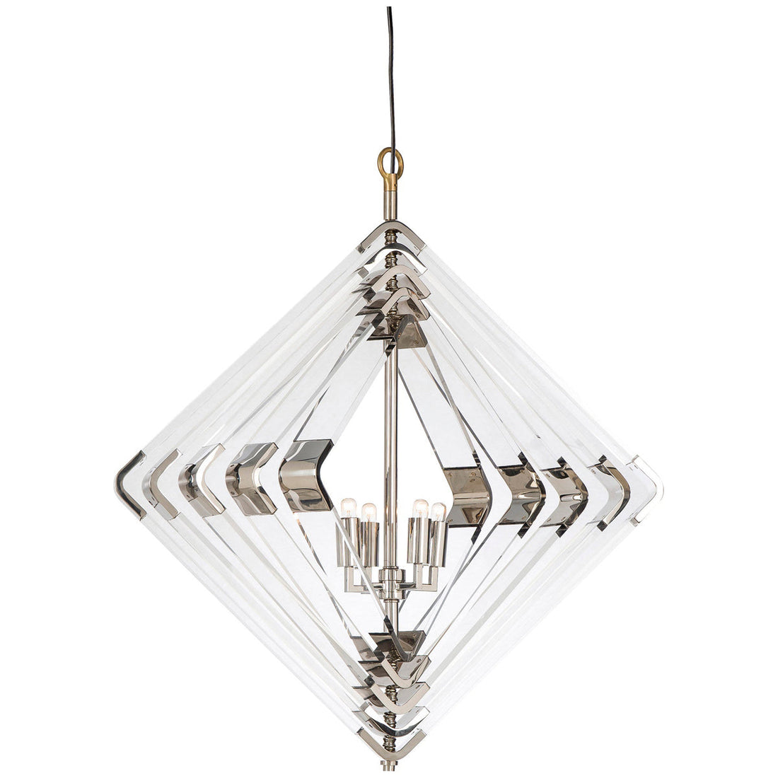 Nellcote Spiral Acrylic Diamond Chandelier