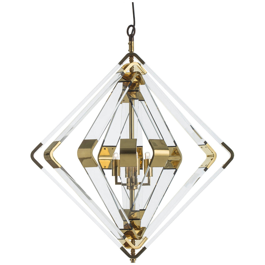 Nellcote Spiral Acrylic Diamond Chandelier