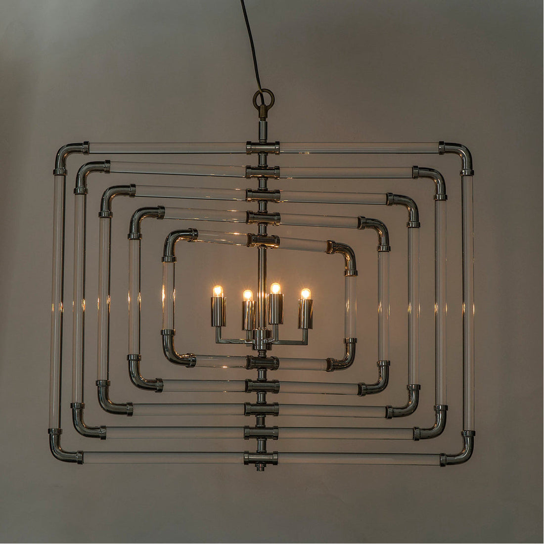 Nellcote Spiral Acrylic Stream Chandelier